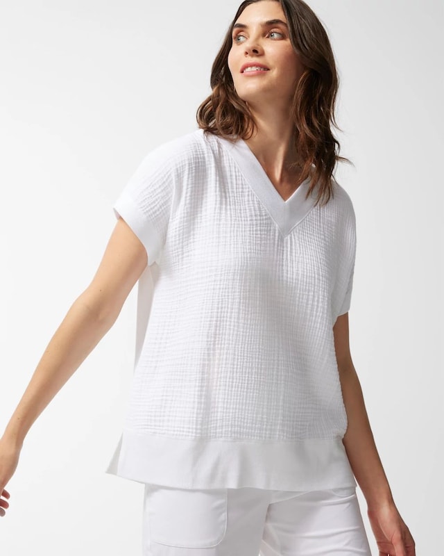 Zenergy French Terry Gauze Beach Shirt - image 1